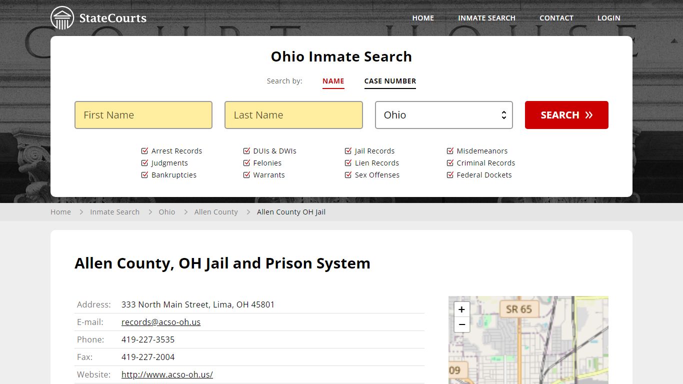 Allen County OH Jail Inmate Records Search, Ohio - StateCourts